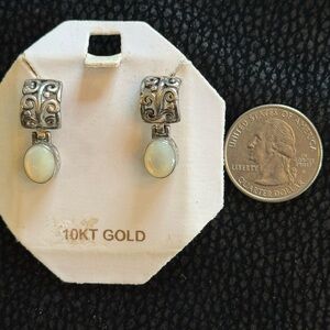 Elegant Silver and Mother of Pearl Earrings